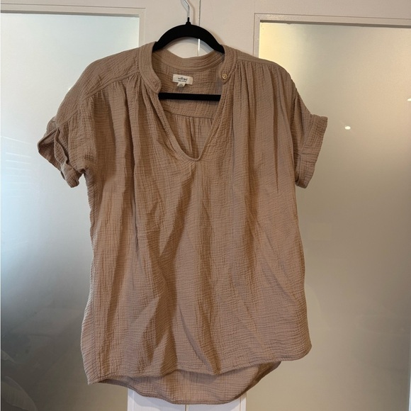Wilfred Beige Cotton Blouse - Picture 2 of 3